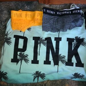 Victoria Secret Panties and Sweatshirt bundle